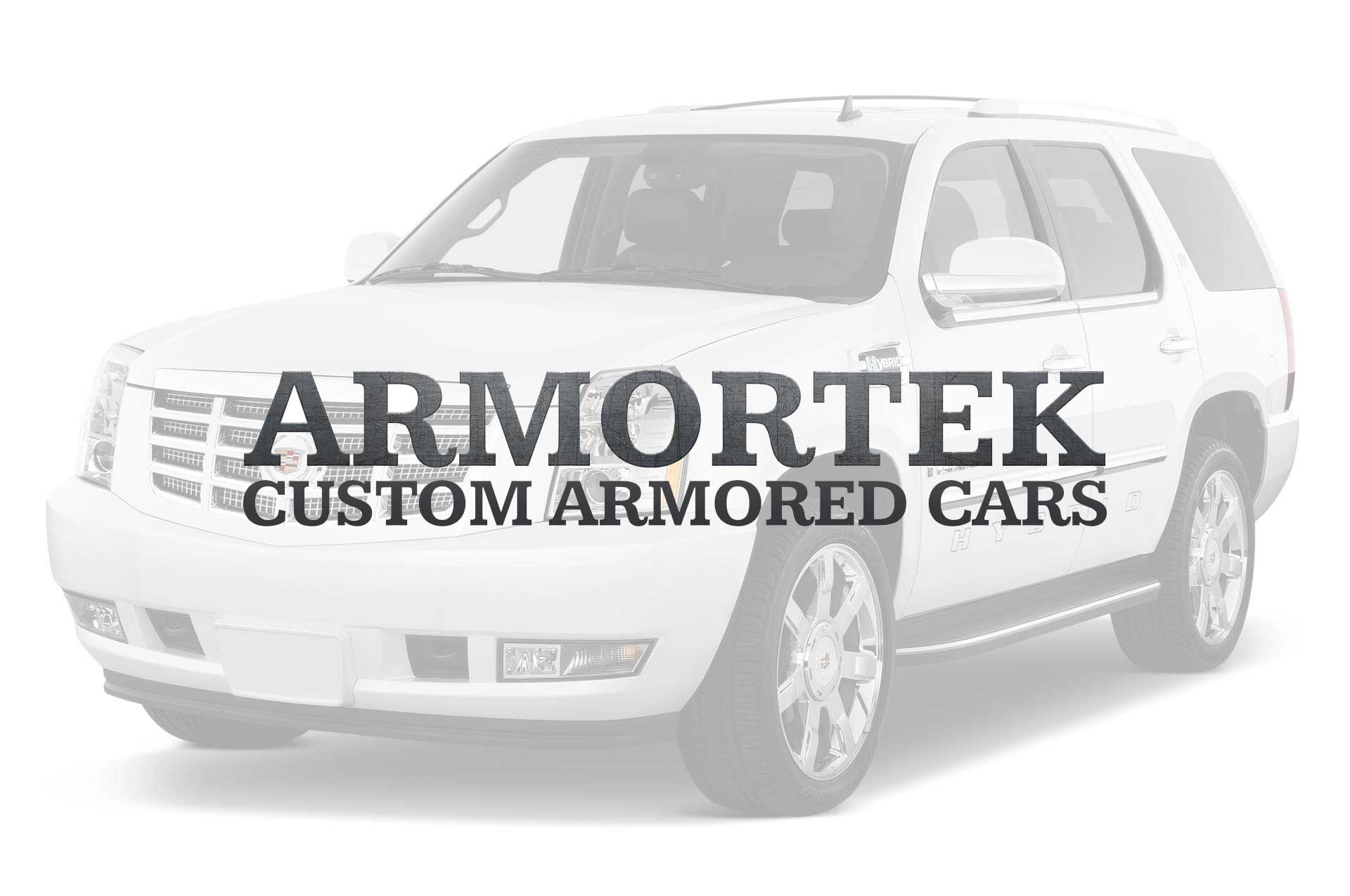 Armortek International Custom Armored Car Logo Over White SUV Slide
